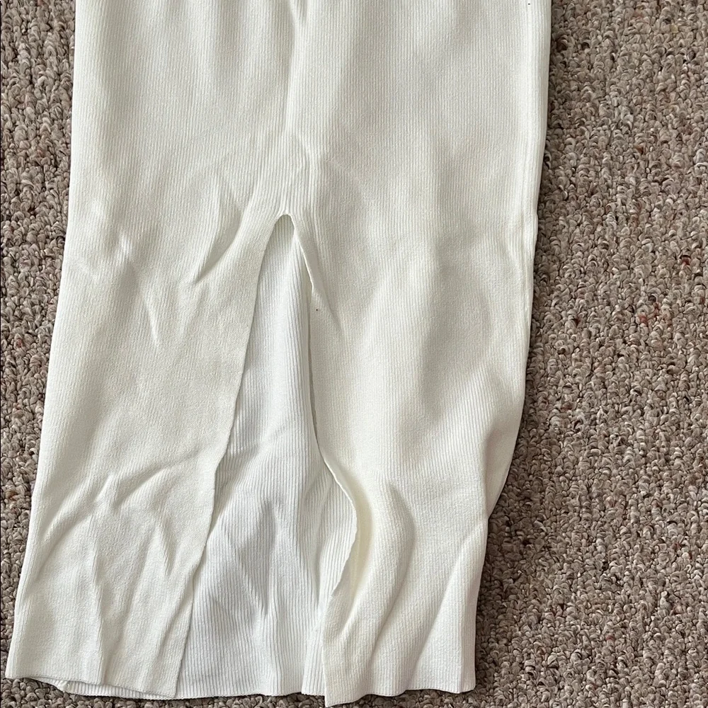 Fashion Nova Elegant White Leaving Now Skirt Set - Picture 5 of 6